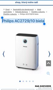 Predam zvlhcovac a čističku vzduchu Philips AC2729/10 biela - 2