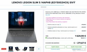 Lenovo Legion Slim 5 14APH8 Storm Grey celokovový - 2