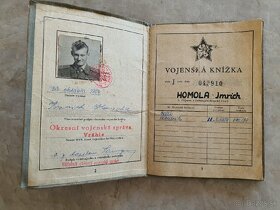 Vojenská knižka z roku 1958 - 2