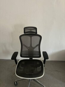 Ergonomicka stolička diablo V-basic bielo šedá - 2