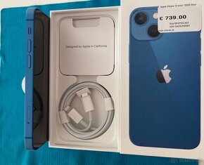 Predam APPLE IPHONE 13 MINI 128GB BLUE- Top stav - 2