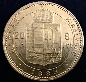 8 Zlatník/20 Frank 1883 KB FJI - 2