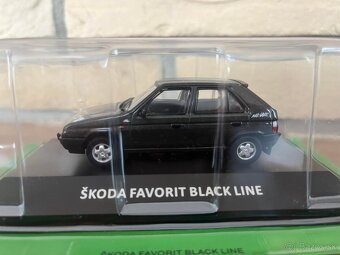 Zberateľský model Škoda Favorit Black Line 1:43 DeAgostini - 2