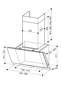 FABER GREXIA GRES DG/BK A90 odsávač komínový - 2