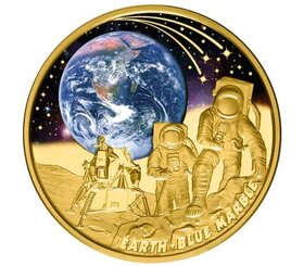 EARTH - BLUE MARBLE - 1oz investičná minca - 2