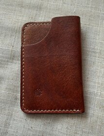 Kožená peňaženka, púzdro na doklady, 14x10 cm - 2