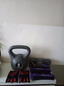 Náradie /3 doplnky na cvičenie - kettlebell,závažia,rukavice - 2