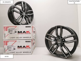 8J R18 5x112 ET50 alu disky Vw Golf, Caddy, T-roc 1233 - 2