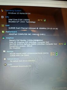 Asus K401UQ i5-6200U, SSD 128gb + 1Tb, GeForce - 2