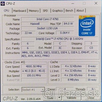 Predám CPU INTEL i7 4790 / 4-jadro a 8-vlákien - 2