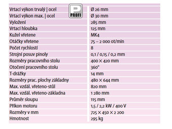 Predám novú stĺpovú vŕtačku AKCIA - 2