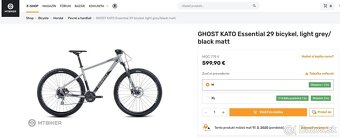 GHOST KATO Essential 29 bicykel, light grey/black matt - 2