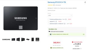 Samsung 870 EVO 4 TB, SATA III 2.5 SSD, čisto nový - 2