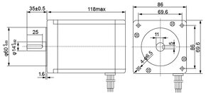 Predam: 1ks Krokový motor NEMA 34 HS5802 12Nm - 2