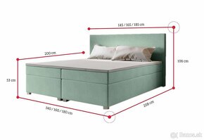 čalúnená postel Boxspring + topper 140x200 - 2