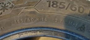 Predám 2 zimné pneumatiky 185/60R14 82T Barum - 2