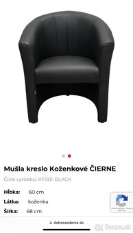 Čierne koženkove kreslo - 2