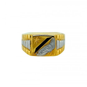 Zlatý pánský prsten, kombinované zlato - NOVÝ - 2