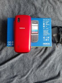 Nokia Asha 300 dotykova cervena v dobrom stave - 2