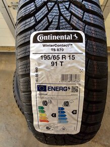 Predám nove zimné pneumatiky Continental 195/65 R15 91T - 2