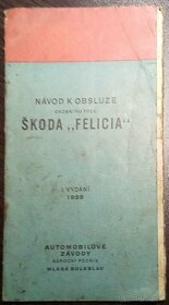 Kupim navod k obsluhe  osobneho vozu SKODA FELICIA - 2