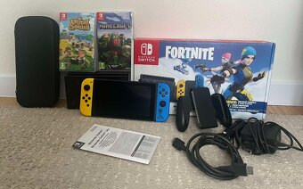 Predám Nintendo Switch v2 + 2 hry + obal + fólia - 2