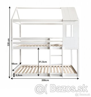 Poschodova montessori postel - domcek - 2