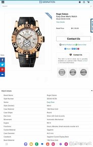 Roger Dubuis, model Easy Diver, Limit 28ks, originál hodinky - 2