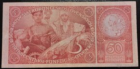 50 KORÚN ČSR ROK 1929 - NEPERFOROVANÁ- VEĽMI VZÁCNA - 2