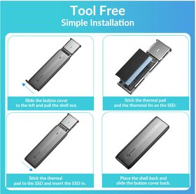 M2 NVMe (pciEx) + SATA USB adaptér - 2