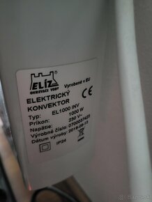 Elektrický konventor Elíz EL 1000 - 2