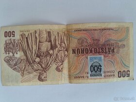 Papierova Ceskoslovenska bankovka + 1 Ceskoslovenska konuna - 2