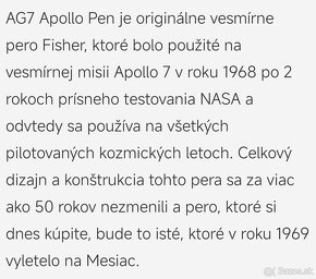 FISHER SPACE PEN APOLLO 7 LACNO - 2