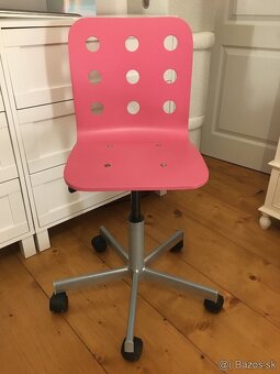 Ikea detská stolička - Jules pink / silver - 2