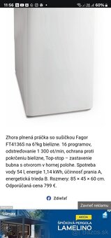 Pracka zo susickou Fagor 6/4kg - 2