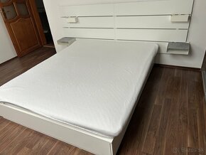 Postel 160x200, ram postele s čelom s madracom - 2