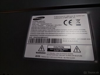 SAMSUNG PS50A577S3F bez HDMI - 2