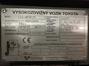 vysokozdvizny vozik TOYOTA 2,5 t, r.v.: 2019 - 2