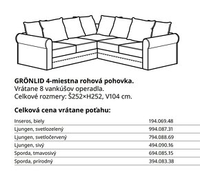 Sedačka Ikea Grönlid - 2