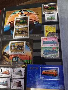 predám poštové známky - vlaky - Korea - 2