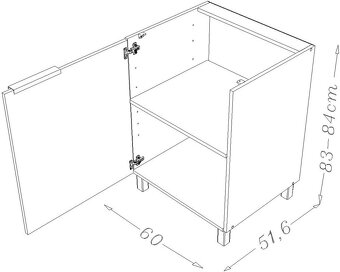 Kuchynská skrinka pod umývadlo Berlioz - 2