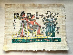 Egyptský obraz na papyruse - 2