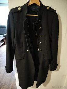 Zara woman vojensky cierny kabat 38 M - 2