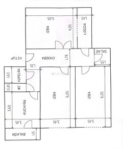 REZERVOVANÉ - 3 izbový byt, 103 m2, Loggia, Balkón, Prešov,  - 2