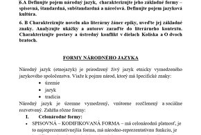 Maturitné otázky a vypracované maturitné témy zo sjl - 2