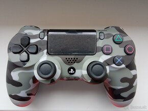 Sivý maskáčový ovládač na playstation 4 PS4 - 2