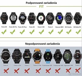 Garmin Fenix 8/7x/6x/5x Pro naramok 26mm remienok - NOVE - 2