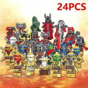 NINJAGO sada 24 ks postaviciek+zbrane - 2