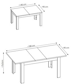 Jedálenský rozťahovací stôl - 2