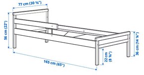 postel ikea Sniglar 160x70 s moznostou matraca Vyssa - 2